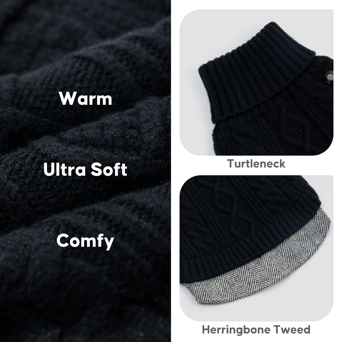 Black Turtleneck Dog Pullover Sweater - gallery image 5