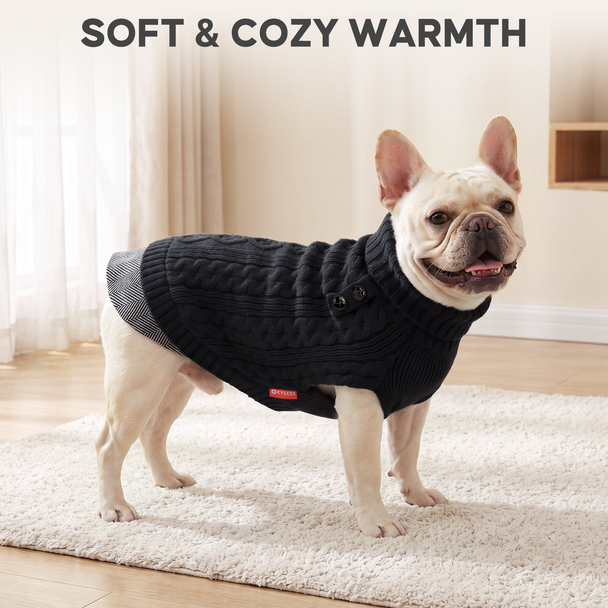 Black Turtleneck Dog Pullover Sweater - gallery image 7