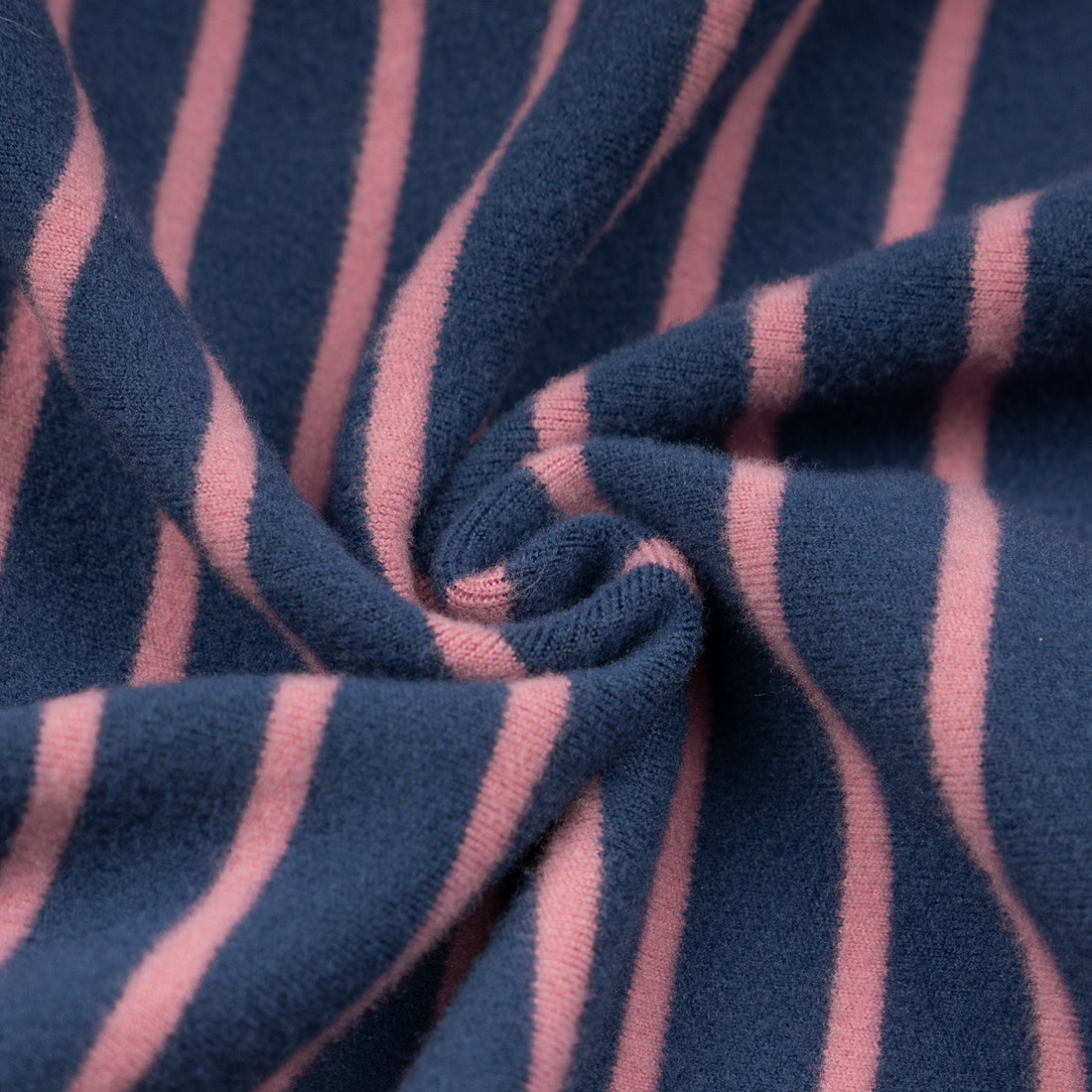 Navy and pink striped knit fabric for dog onesie pajamas
