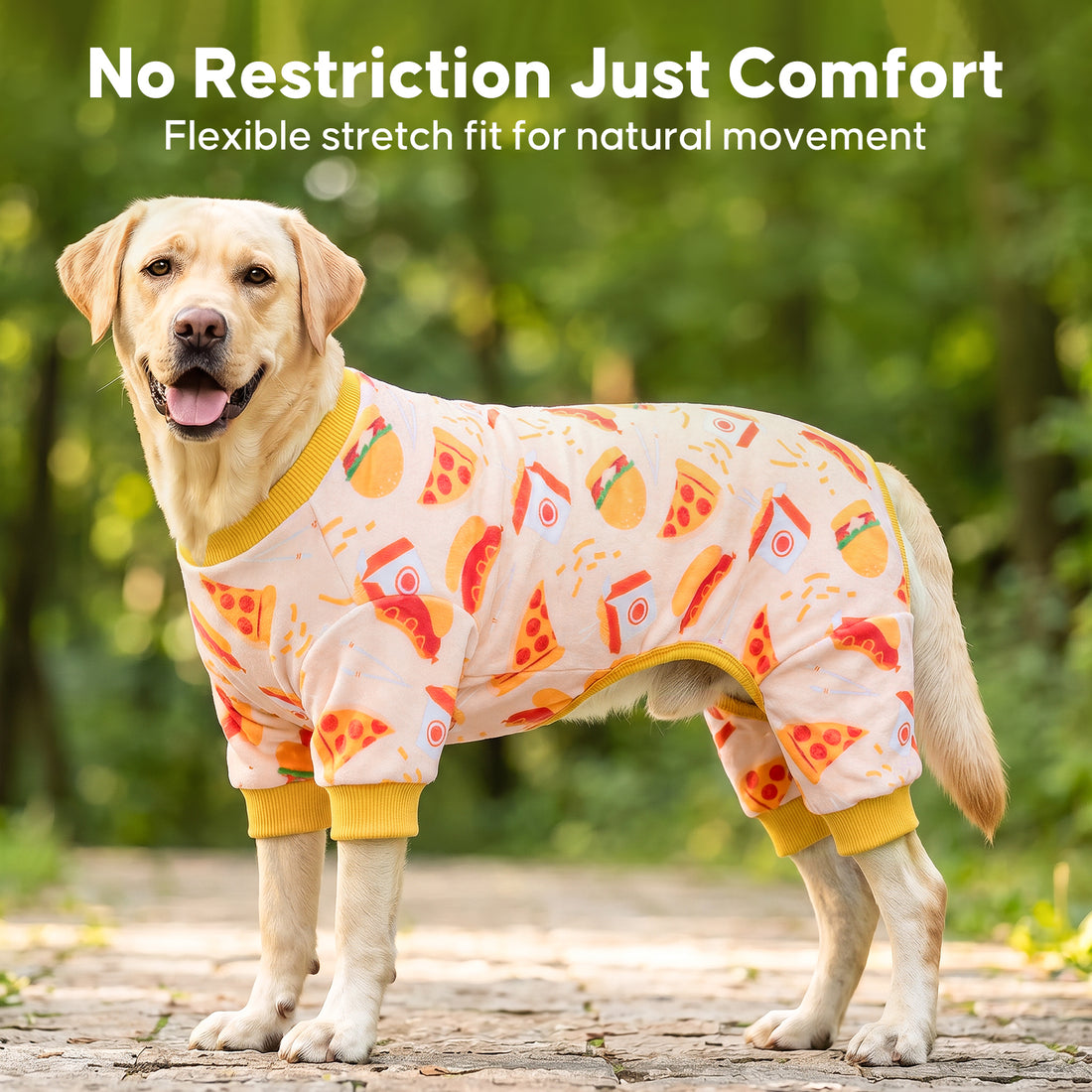 Pizza&Hamburger Dog Onesie Pajamas - gallery image 5