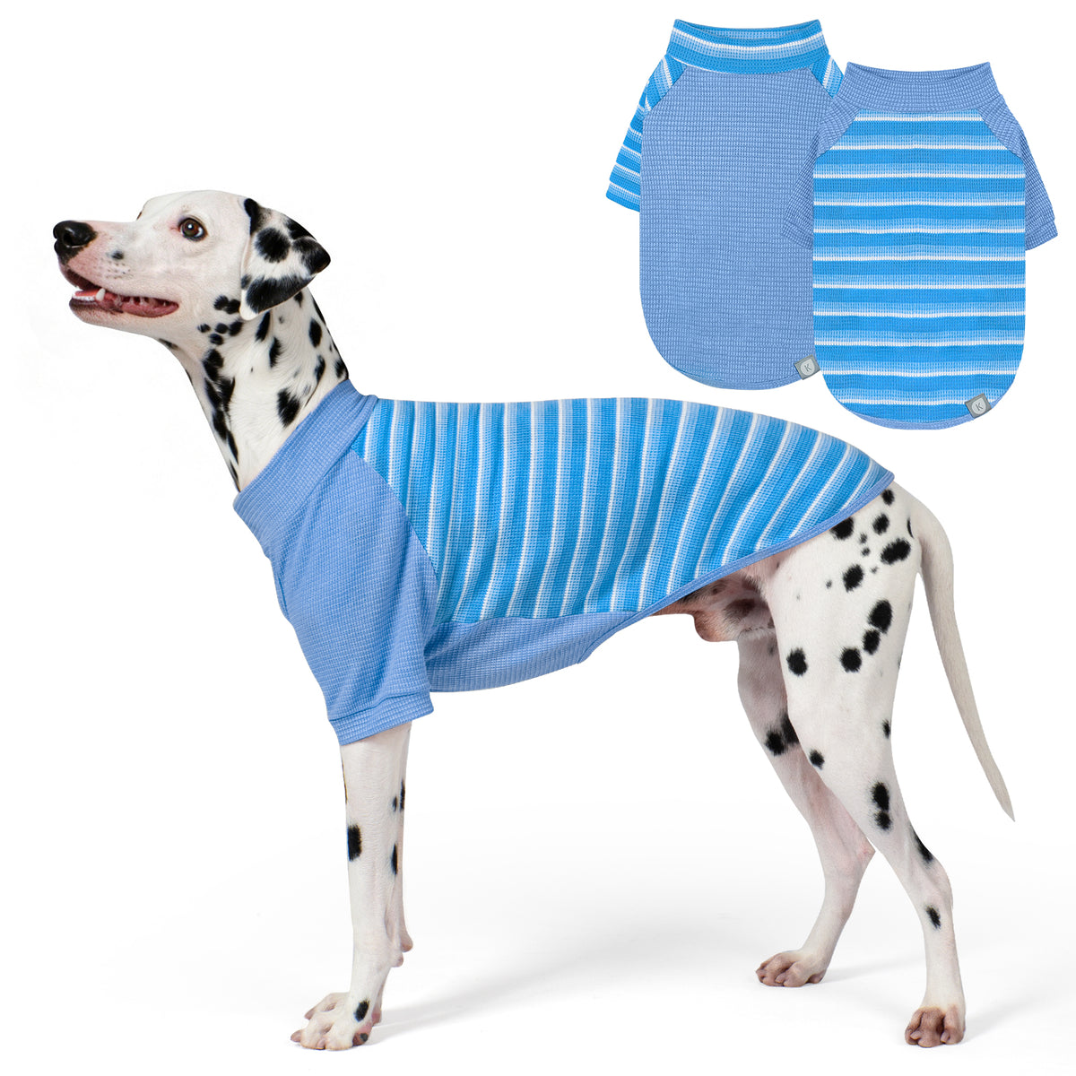 Raglan Sleeve Waffle Breathable Dog Shirt 2 Pack - gallery image 2