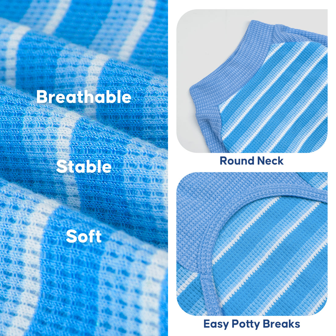 Raglan Sleeve Waffle Breathable Dog Shirt 2 Pack - gallery image 4