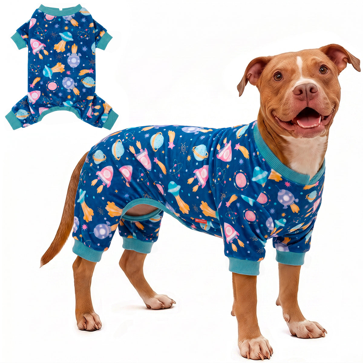 Spacecraft Dog Onesie Pajamas - gallery image 2