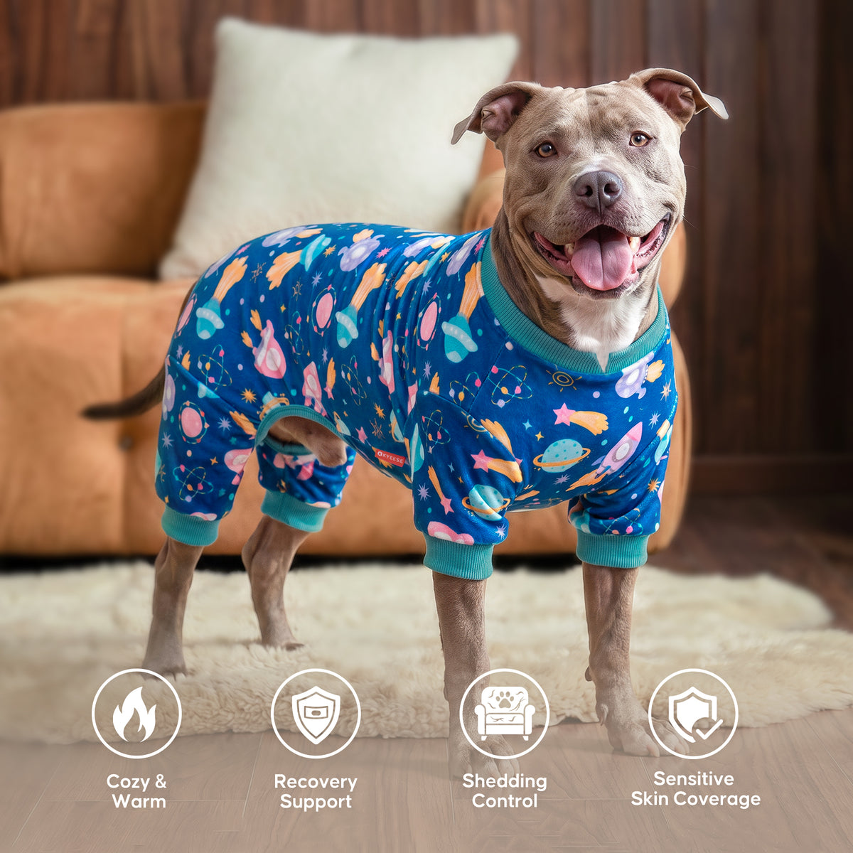 Spacecraft Dog Onesie Pajamas - gallery image 6
