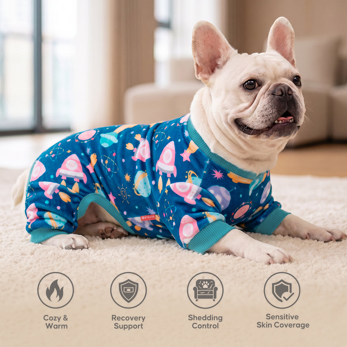 Spacecraft Dog Onesie Pajamas - gallery image 8